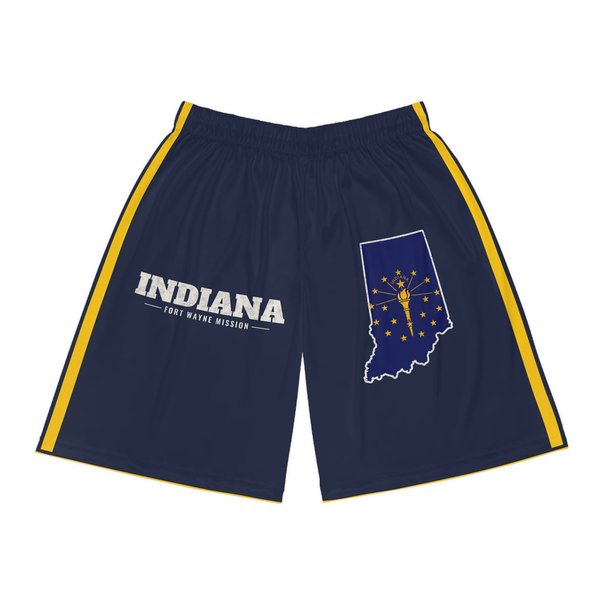 Indiana Fort Wayne Mission Basketball Shorts, front view
