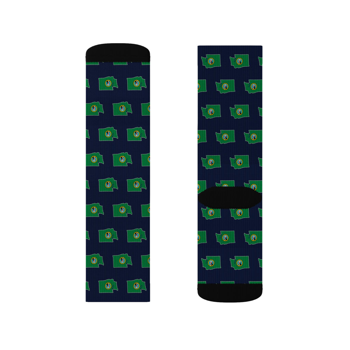 Washington Mission Flag Map Socks