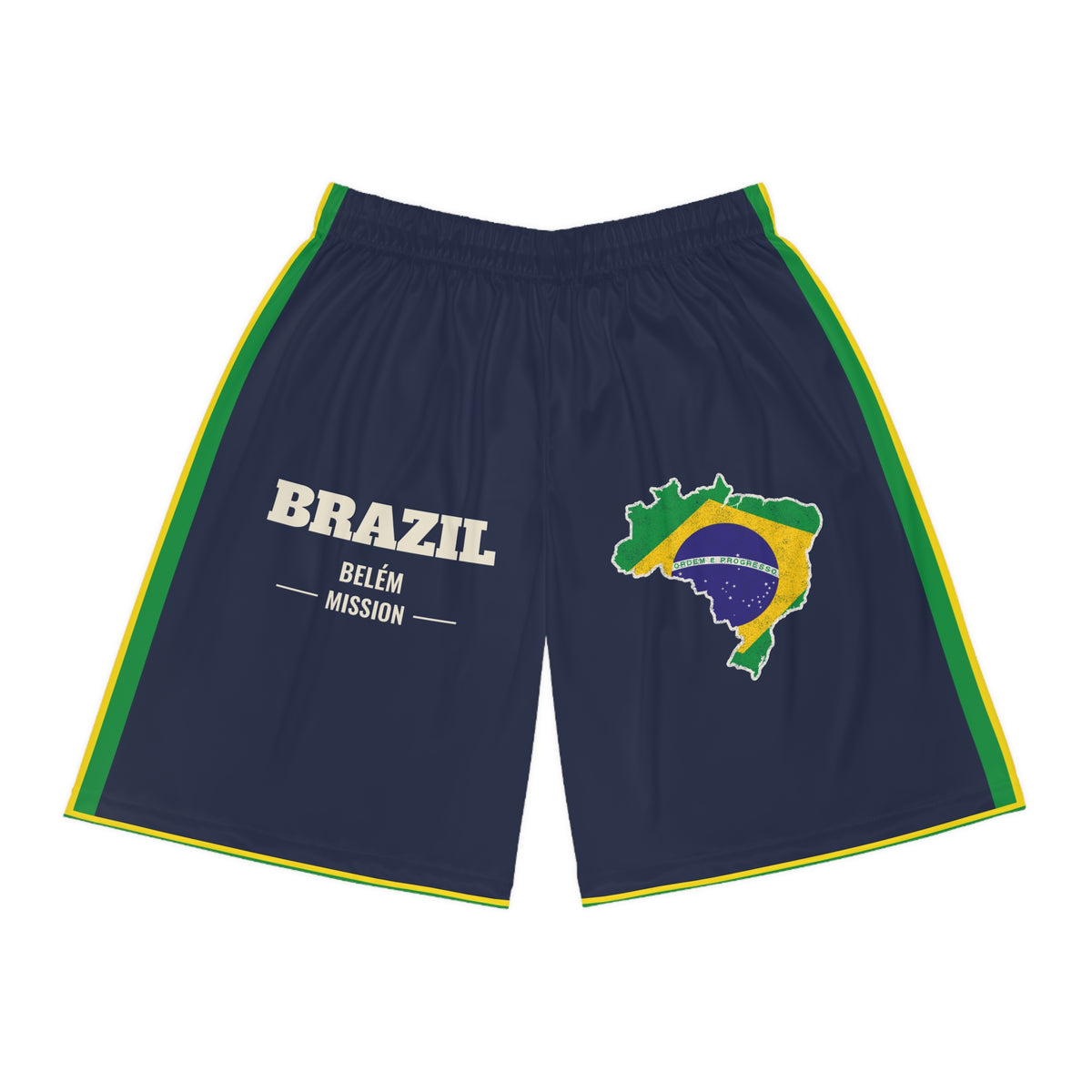Brazil Belem Mission Basketball Shorts, front view