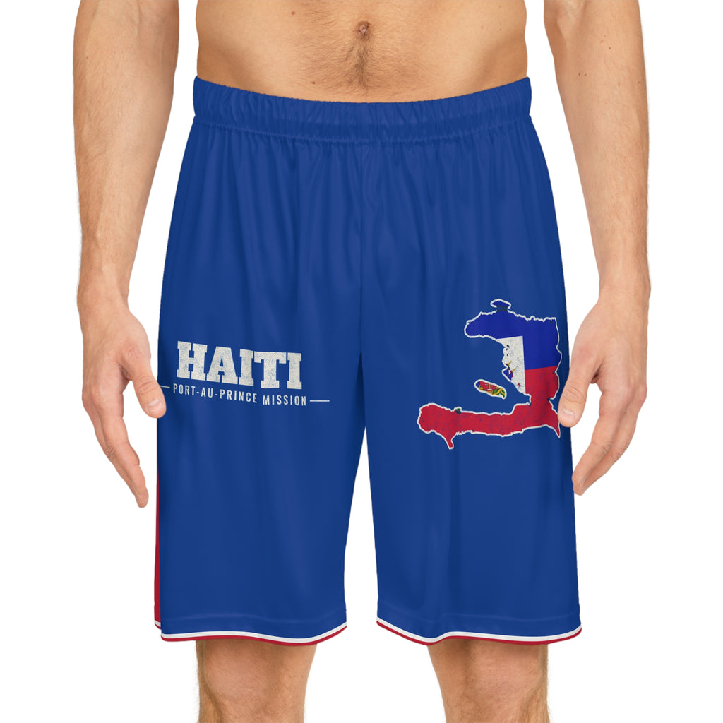 Haiti Port-au-Prince Mission Basketball Shorts, worn, front view