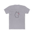 Germany Berlin Mission Heart Map shirt in Heather Grey: Germany outline with a red heart, front view