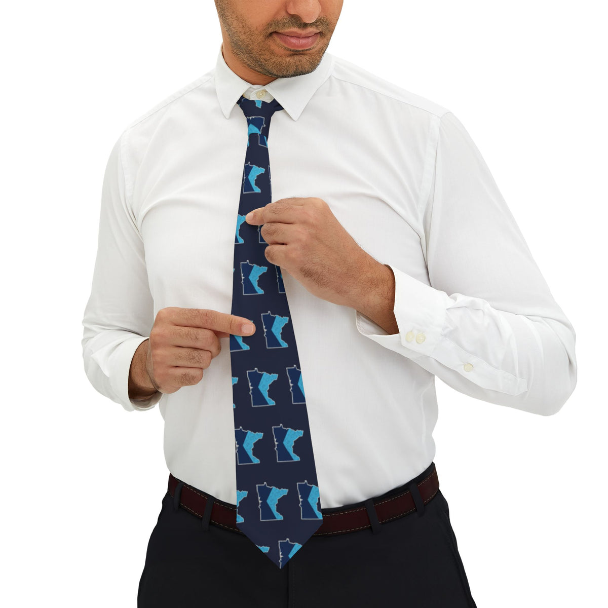 Minnesota Mission Flag Map Tie