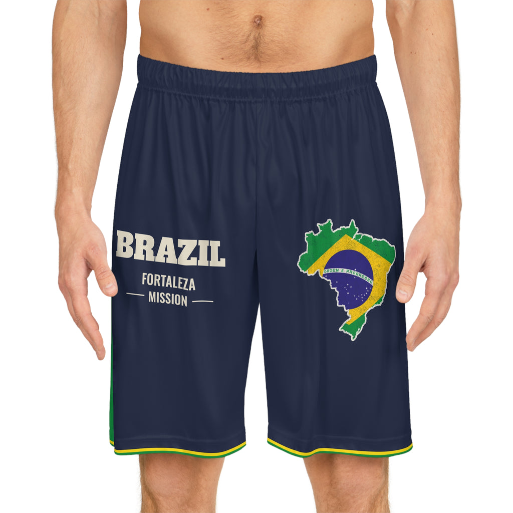 Brazil Fortaleza Mission Basketball Shorts, worn, front view