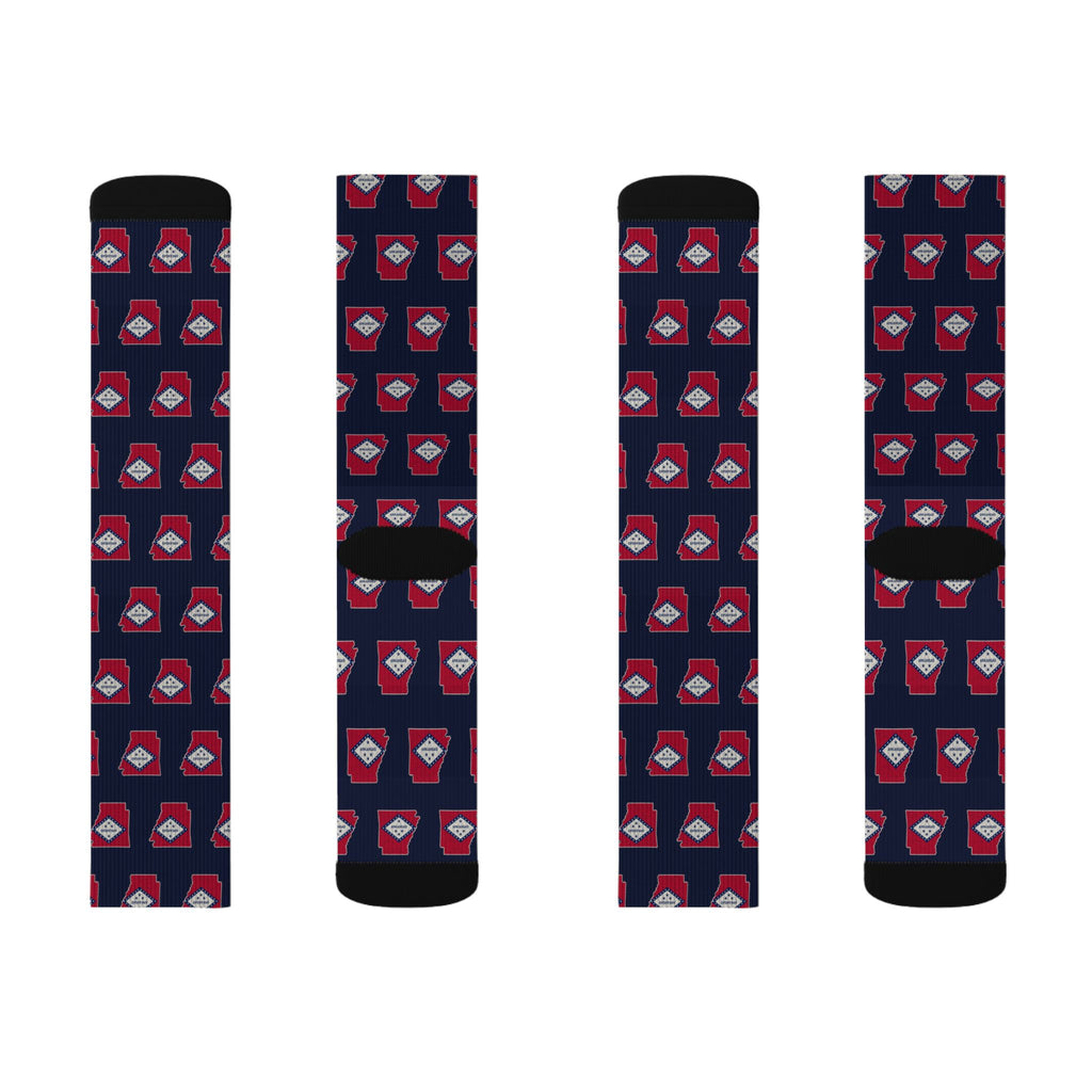 Arkansas Mission Flag Map Socks