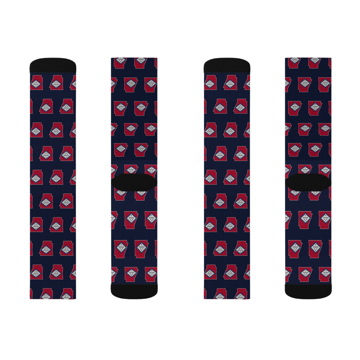 Arkansas Mission Flag Map Socks