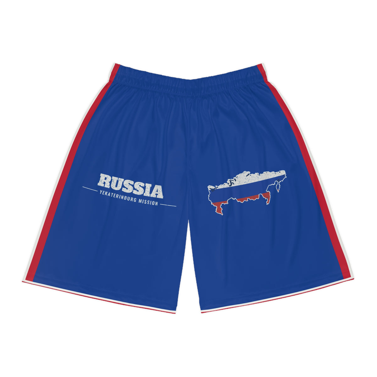 Russia Yekaterinburg Mission Basketball Shorts, front view