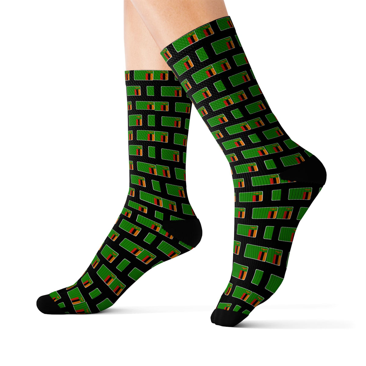 Zambia Mission Flag Socks