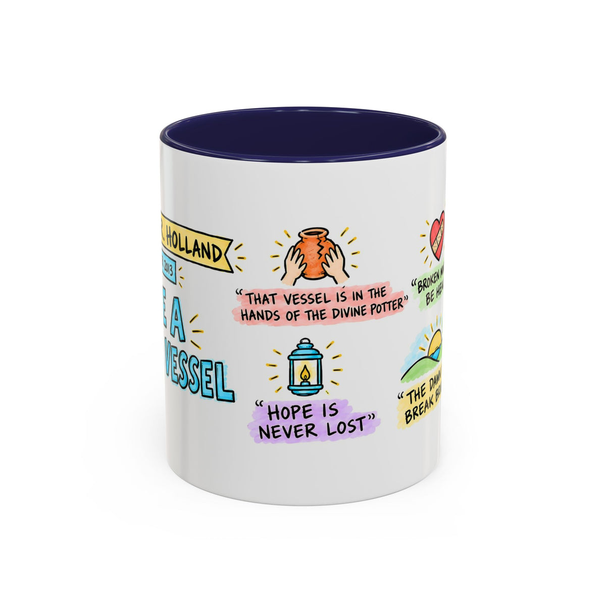 Like a Broken Vessel Sketch Note Mug — Jeffrey R. Holland