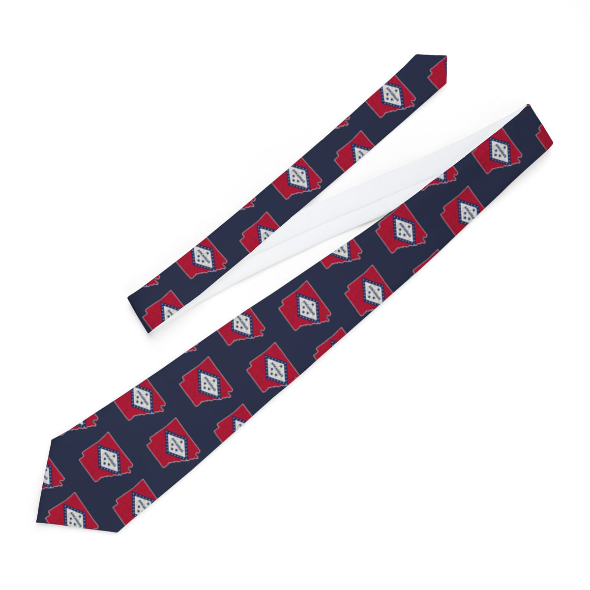 Arkansas Mission Flag Map Tie