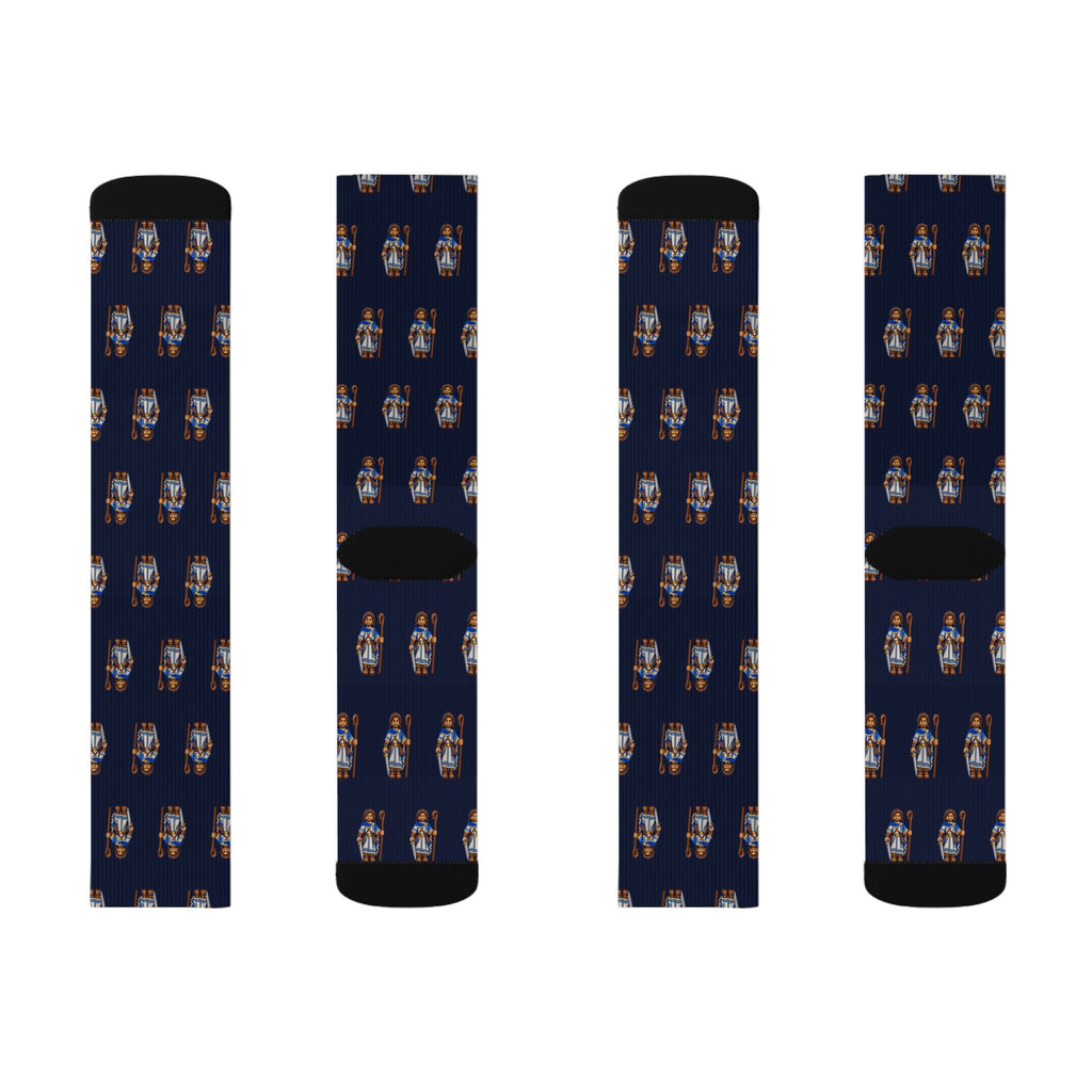 Ammon Brick Chess crew socks by Weak Things view 2