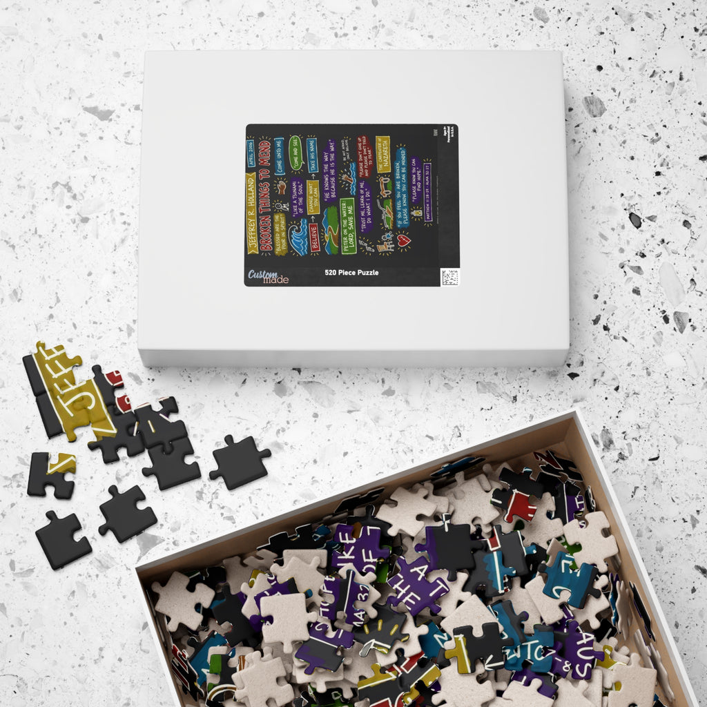 Broken Things to Mend Sketch Note 520-Piece Puzzle — Jeffrey R. Holland