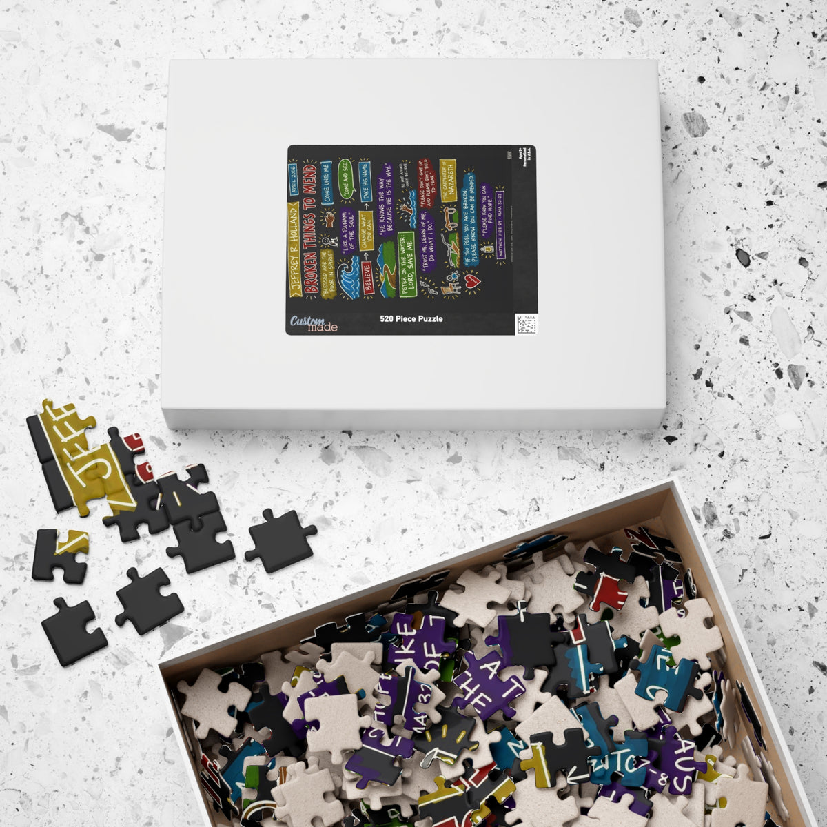 Broken Things to Mend Sketch Note 520-Piece Puzzle — Jeffrey R. Holland