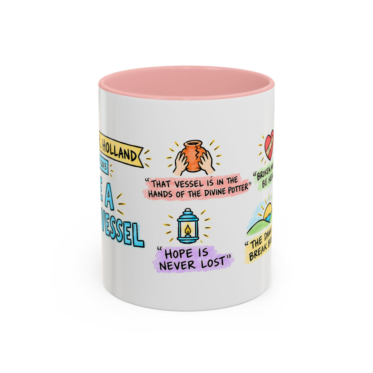 Like a Broken Vessel Sketch Note Mug — Jeffrey R. Holland