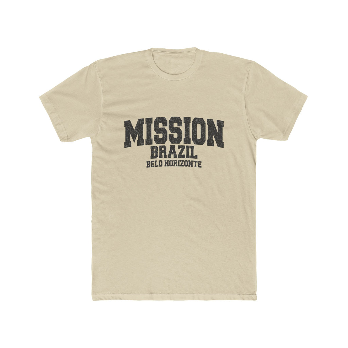 Brazil Belo Horizonte Mission T-Shirt in Solid Cream, front view