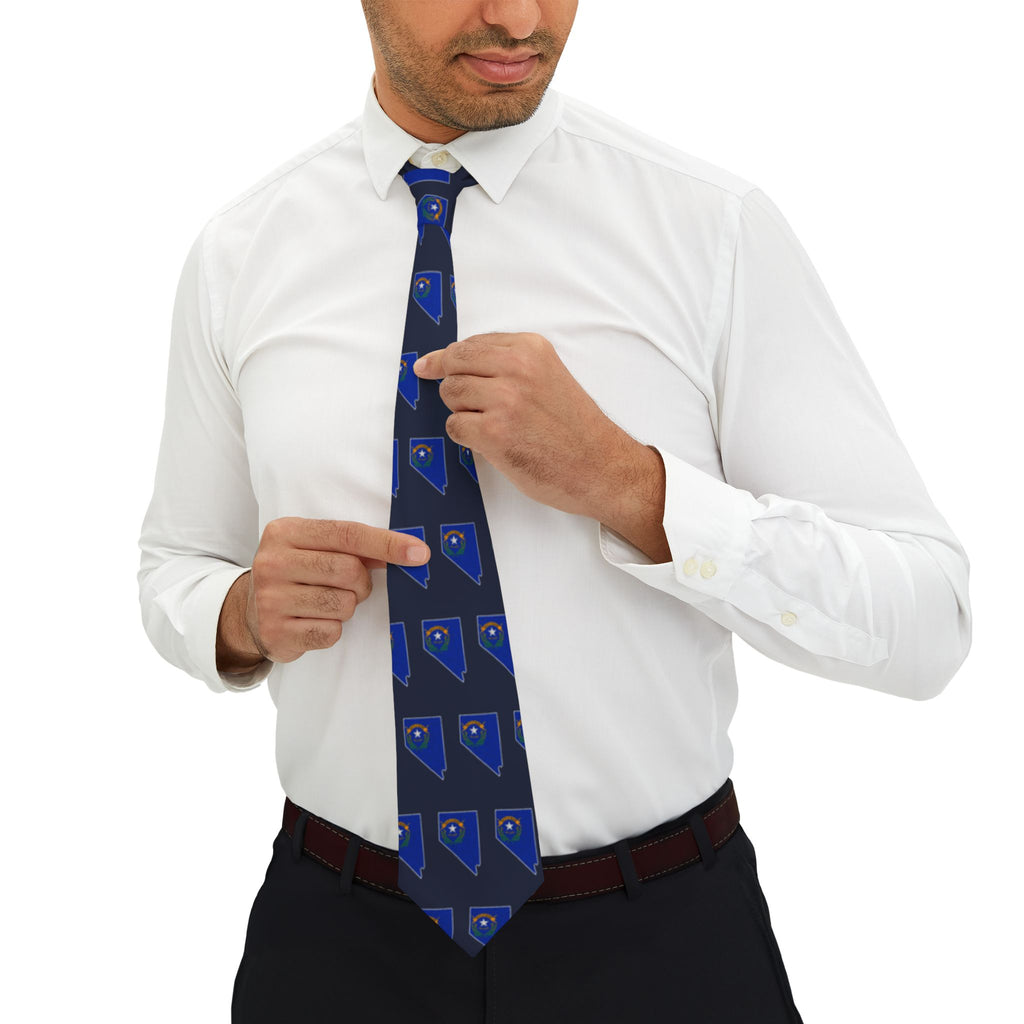 Nevada Mission Flag Map Tie