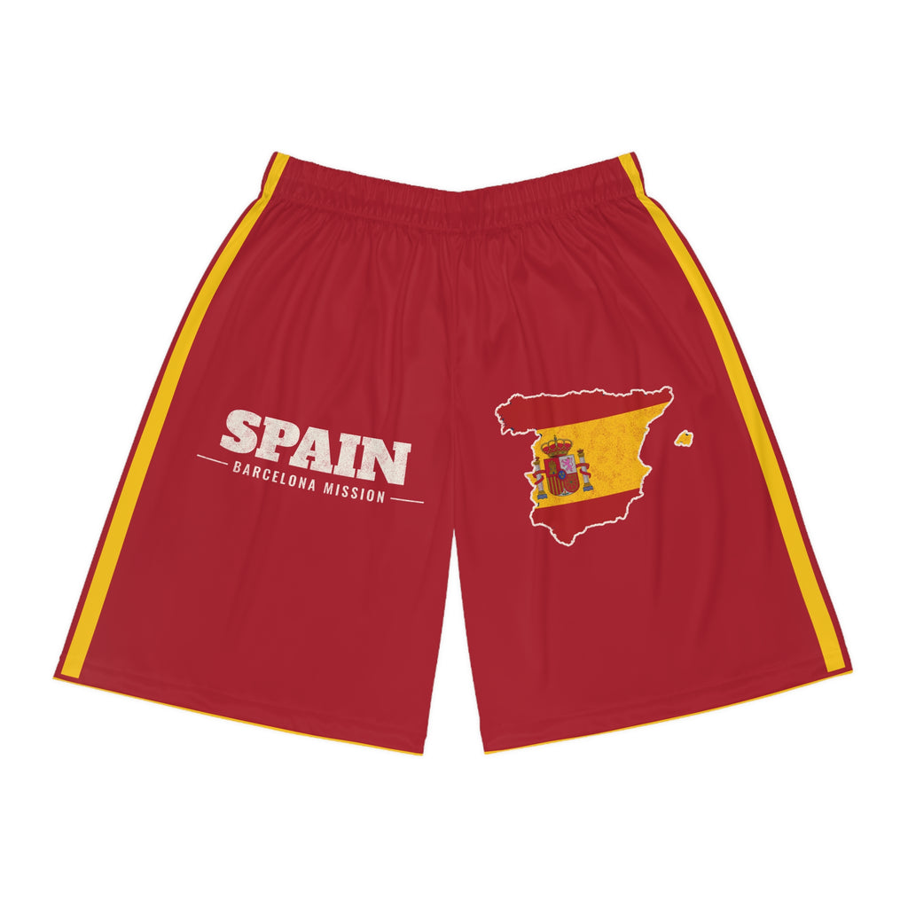 Spain Barcelona Mission Basketball Shorts, front view