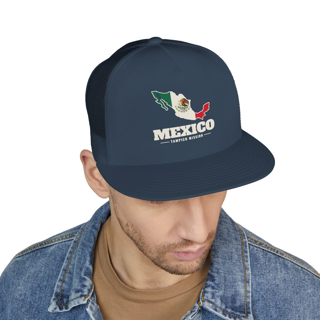 Mexico Tampico Mission Flag Map Trucker Hat