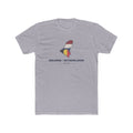 Belgium/Netherlands Mission Flag Map shirt in Heather Grey: flags of Belgium and the Netherlands in their country outlines with navy lettering, front view