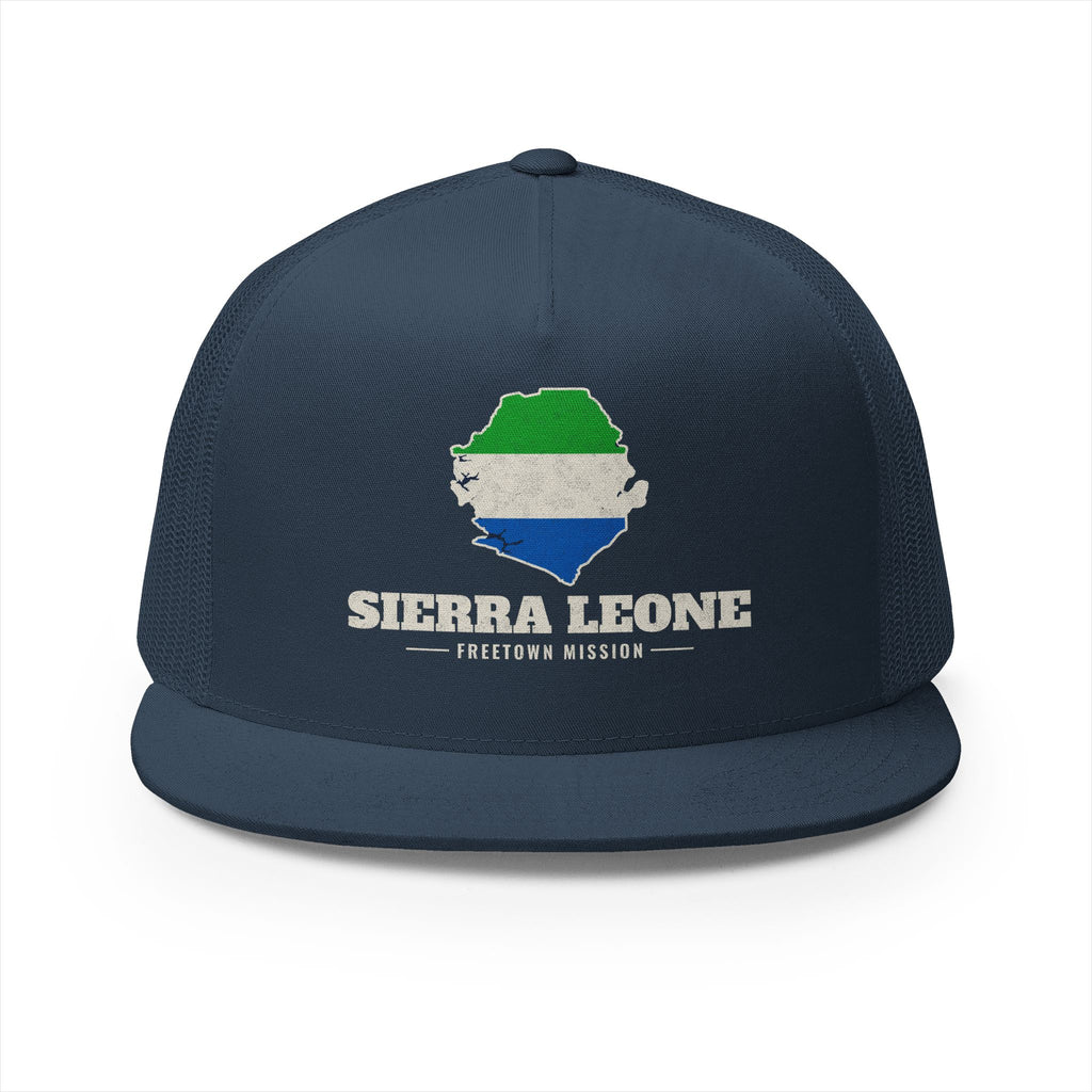 Sierra Leone Freetown Mission Flag Map Trucker Hat