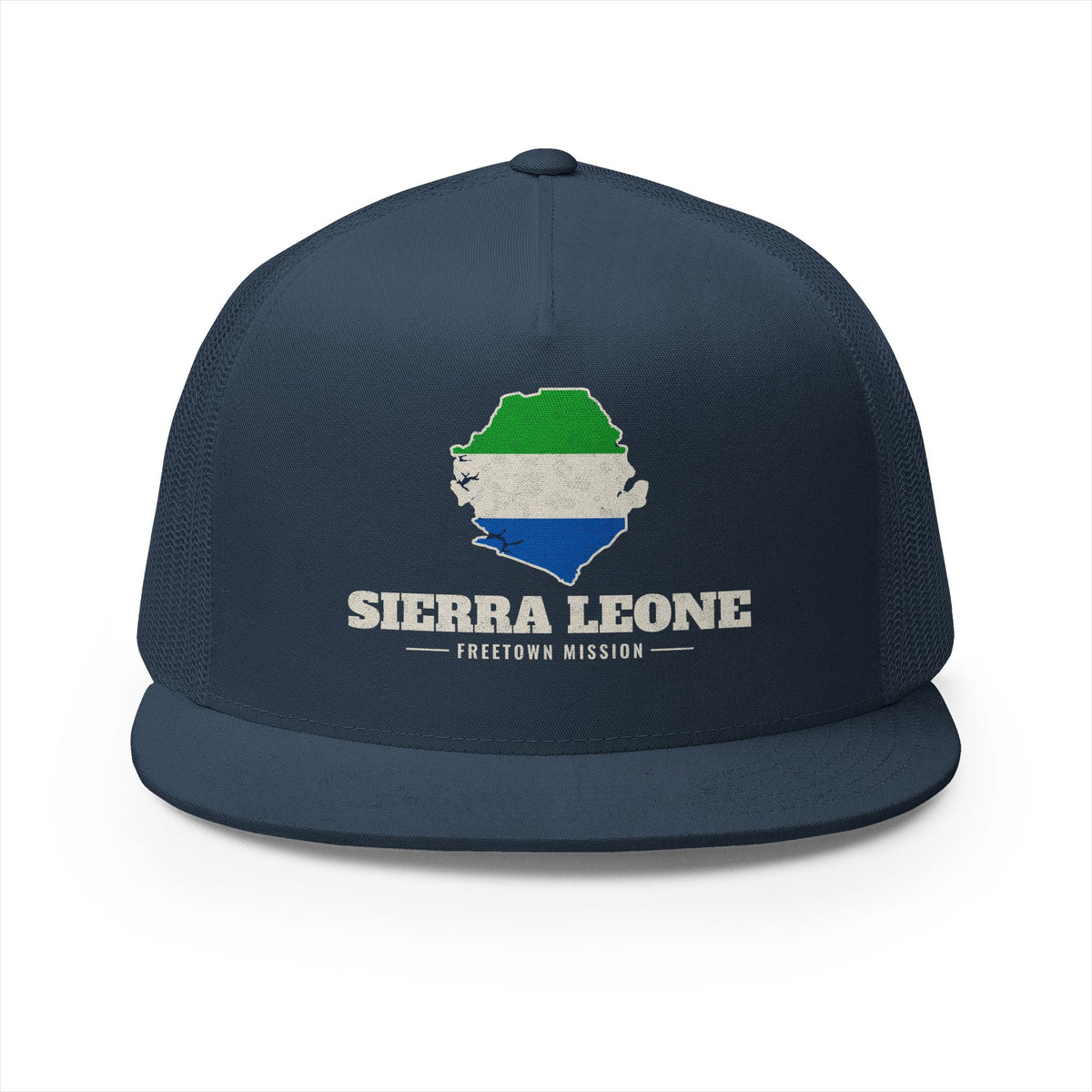 Sierra Leone Freetown Mission Flag Map Trucker Hat