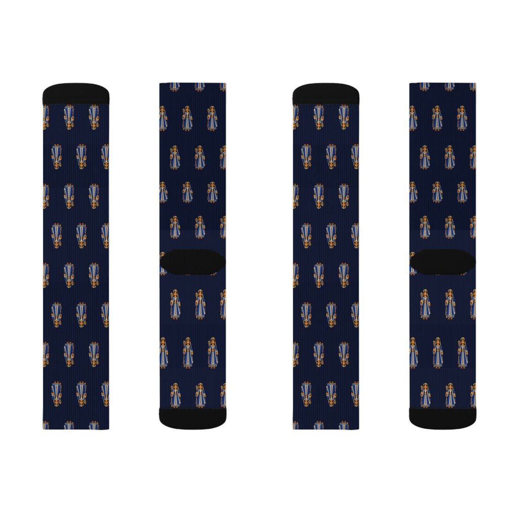 The Queen (Lamoni's Wife) Brick Chess crew socks by Weak Things view 2