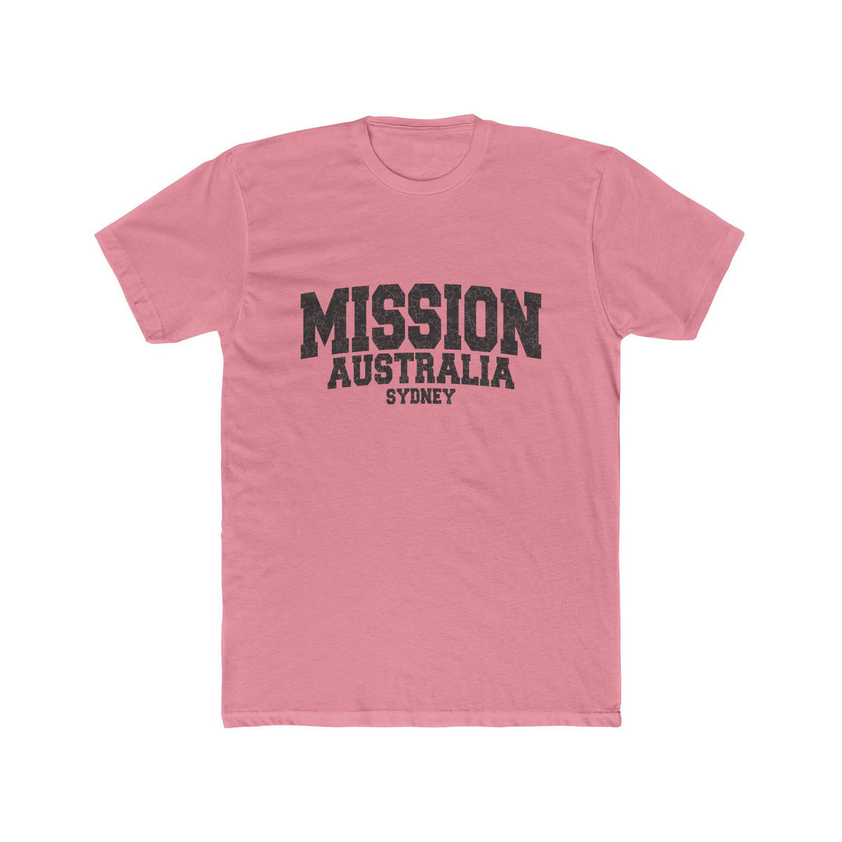 Australia Sydney Mission T-Shirt in Solid Light Pink, front view