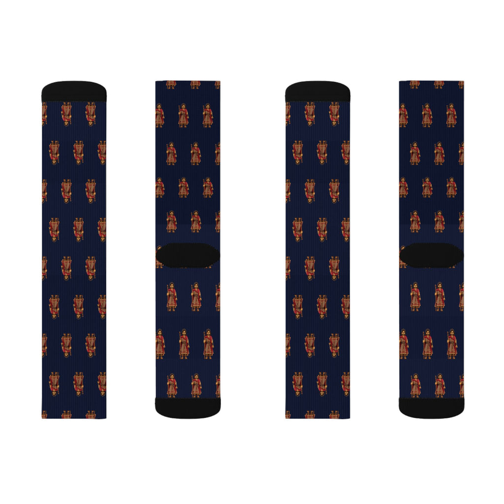 Laman Brick Chess crew socks by Weak Things view 2