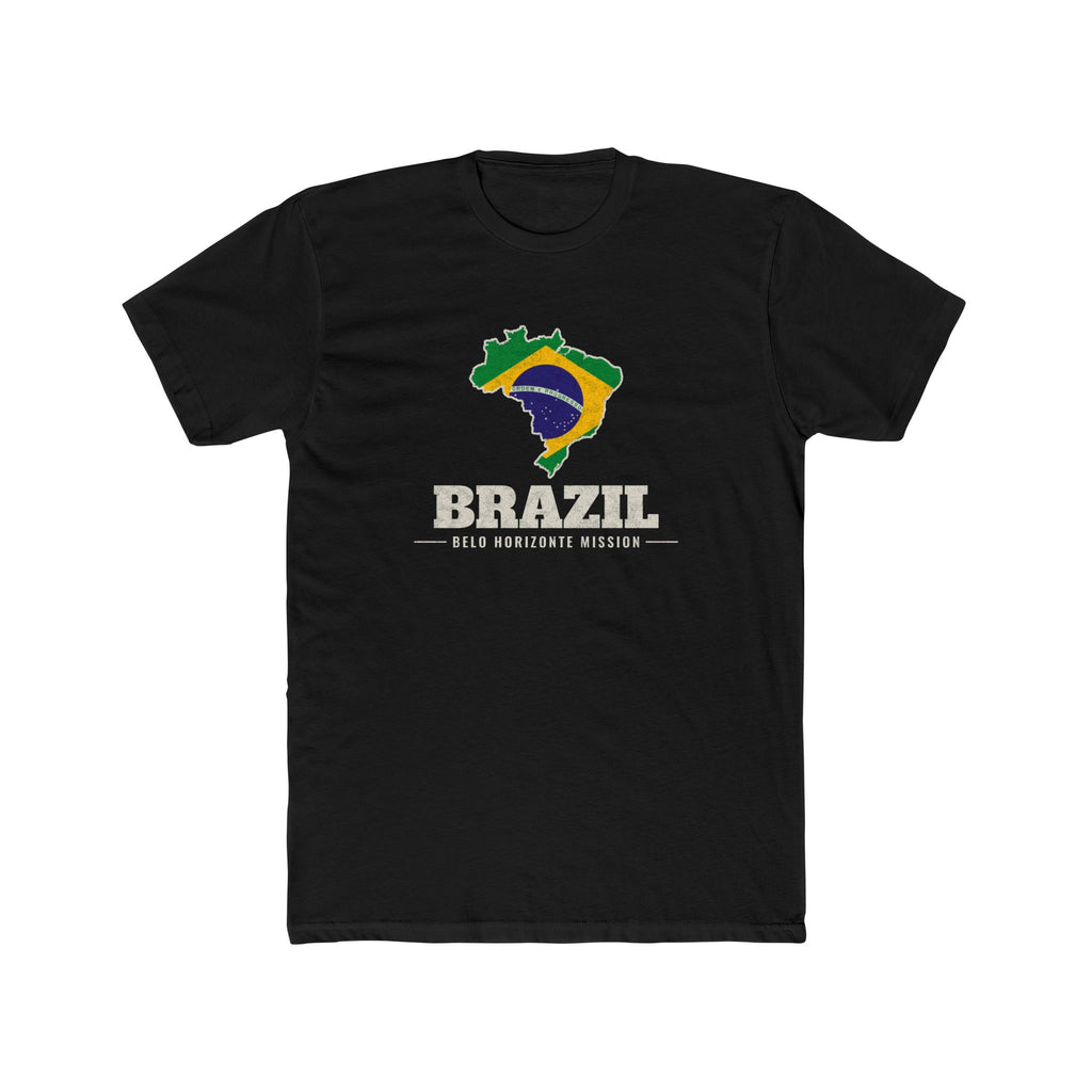 Brazil Belo Horizonte Mission Flag Map Shirt (Dark)