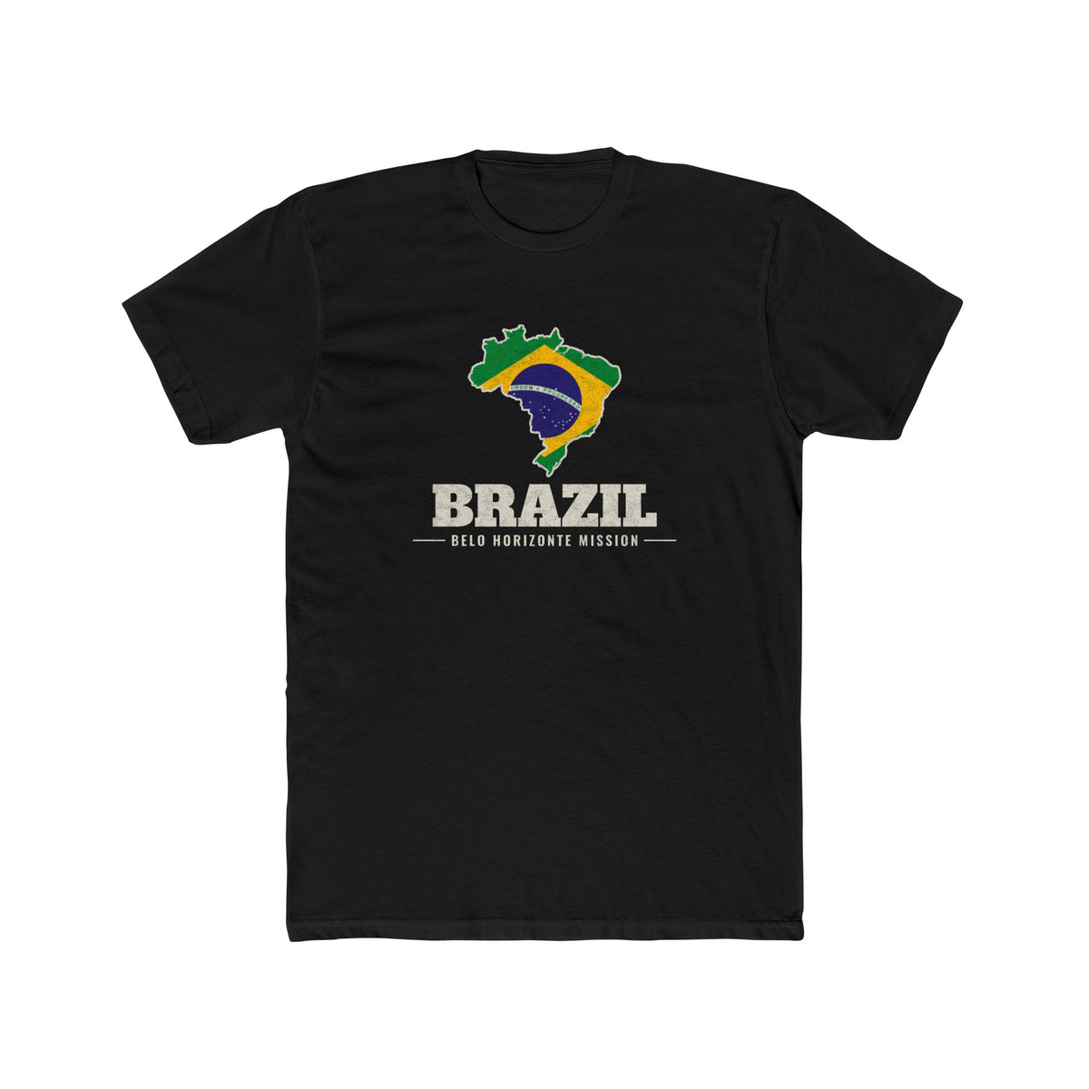Brazil Belo Horizonte Mission Flag Map Shirt (Dark)