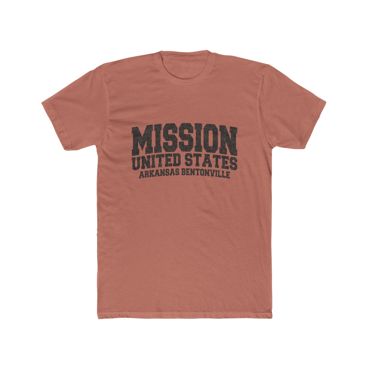Arkansas Bentonville Mission T-Shirt in Solid Desert Pink, front view