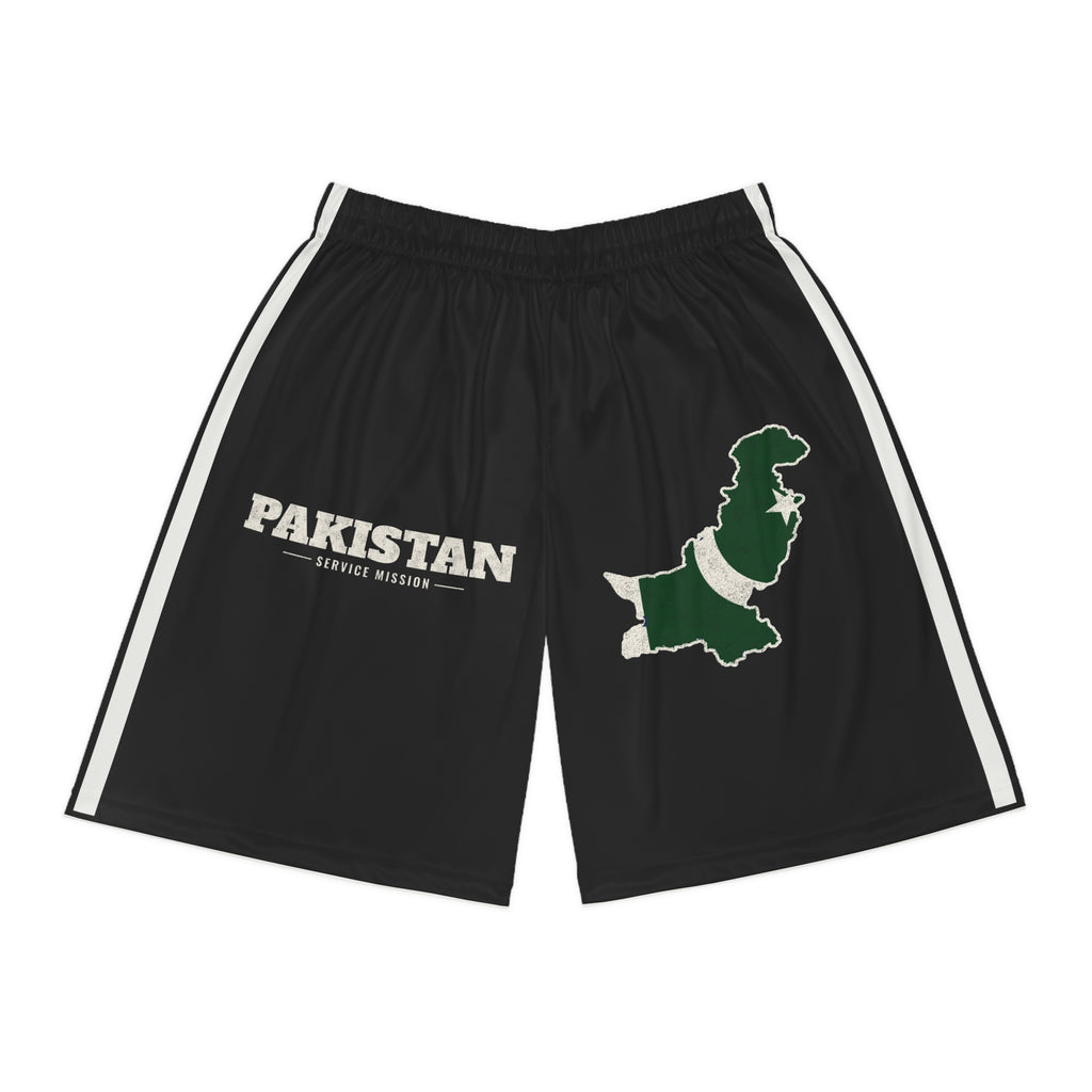 Pakistan Service Mission Basketball Shorts, front view