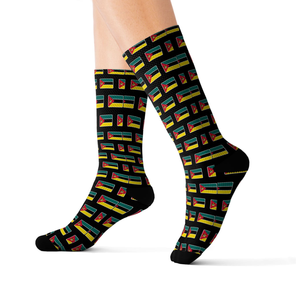 Mozambique Mission Flag Socks