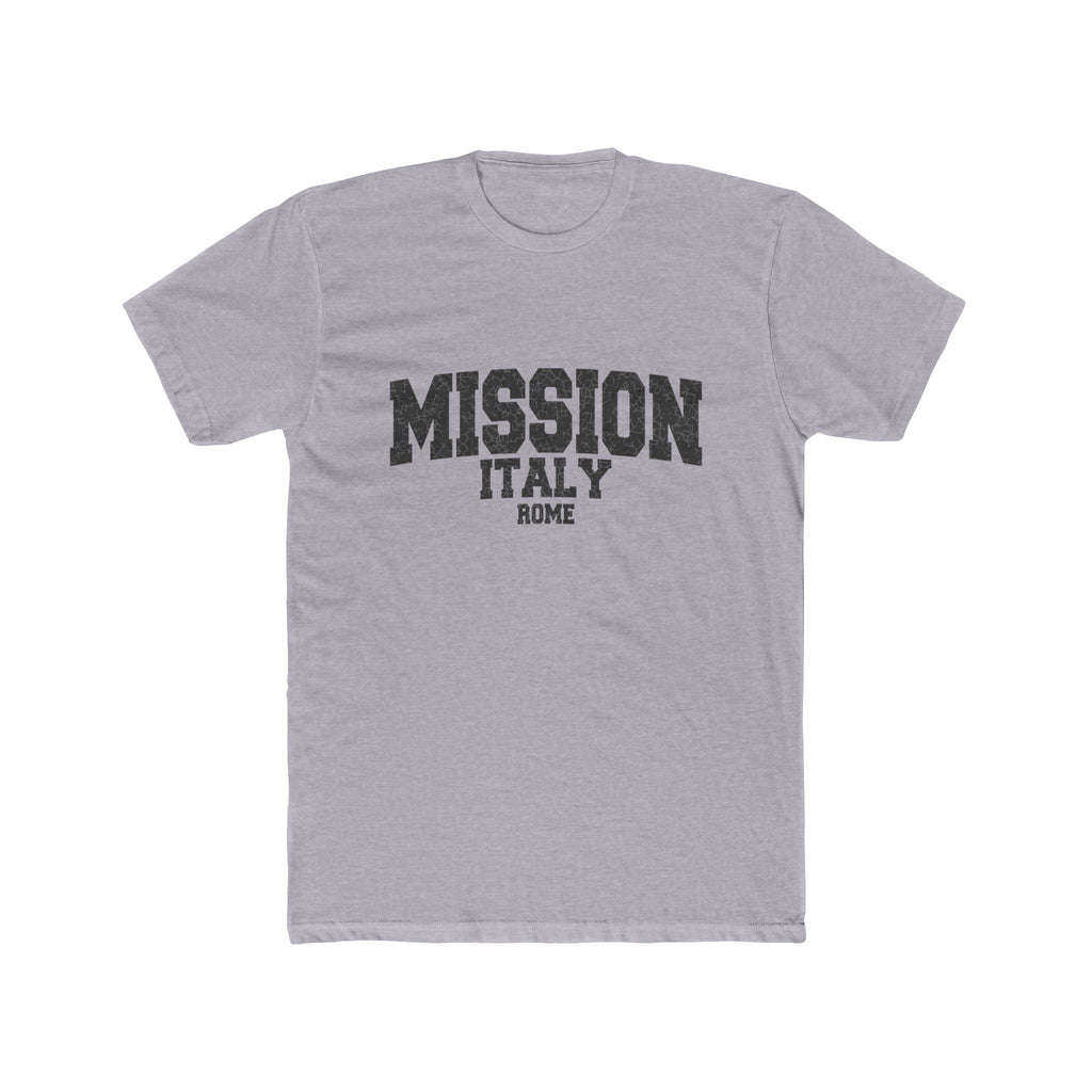Italy Rome Mission T-Shirt in Heather Grey, front view