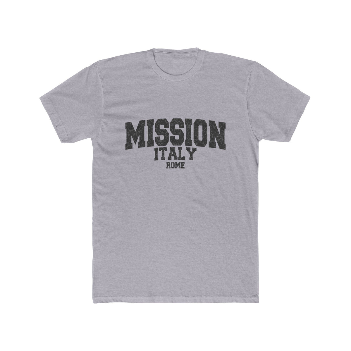 Italy Rome Mission T-Shirt in Heather Grey, front view