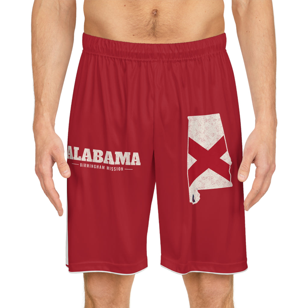 Alabama Birmingham Mission Basketball Shorts, worn, front view