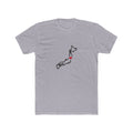 Japan Sendai Mission Heart Map shirt in Heather Grey: Japan outline with a red heart, front view