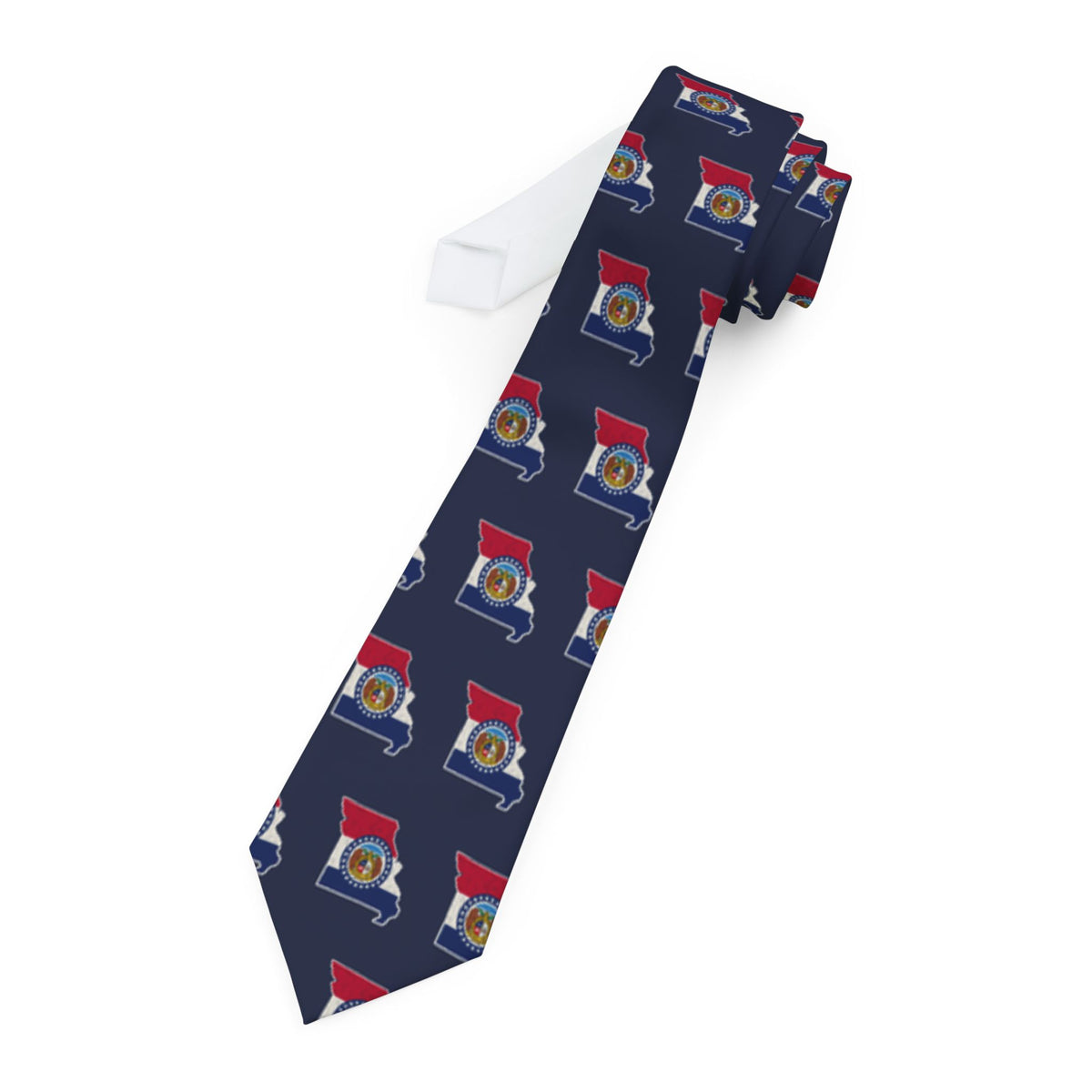 Missouri Mission Flag Map Tie