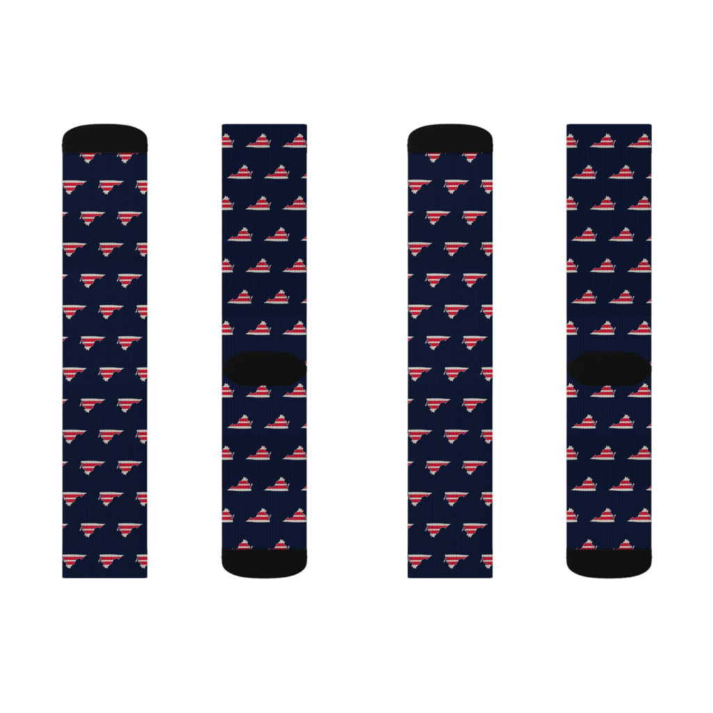 Washington DC South Mission Flag Map Socks