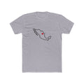Mexico Saltillo Mission Heart Map shirt in Heather Grey: Mexico outline with a red heart, front view
