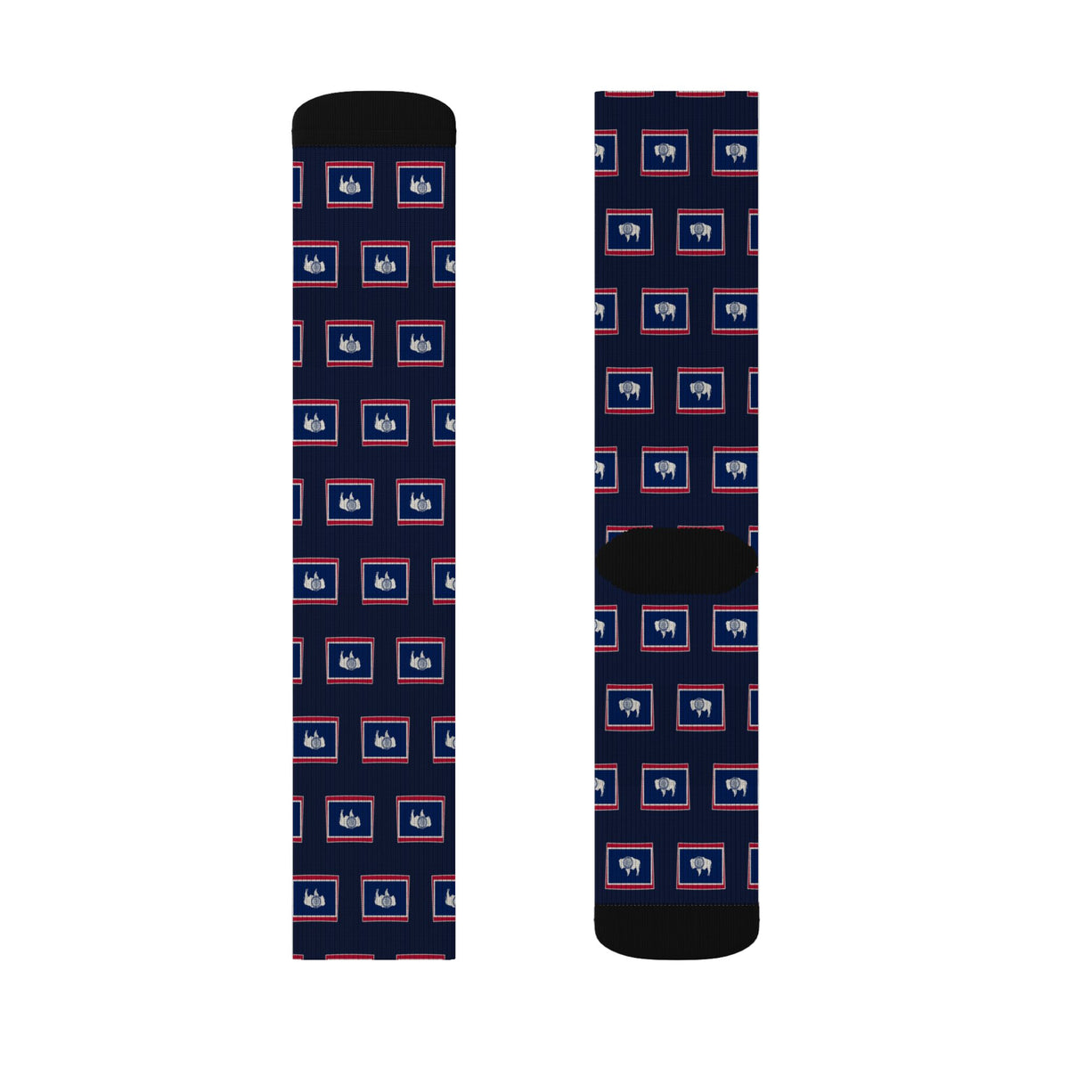 Wyoming Mission Flag Map Socks