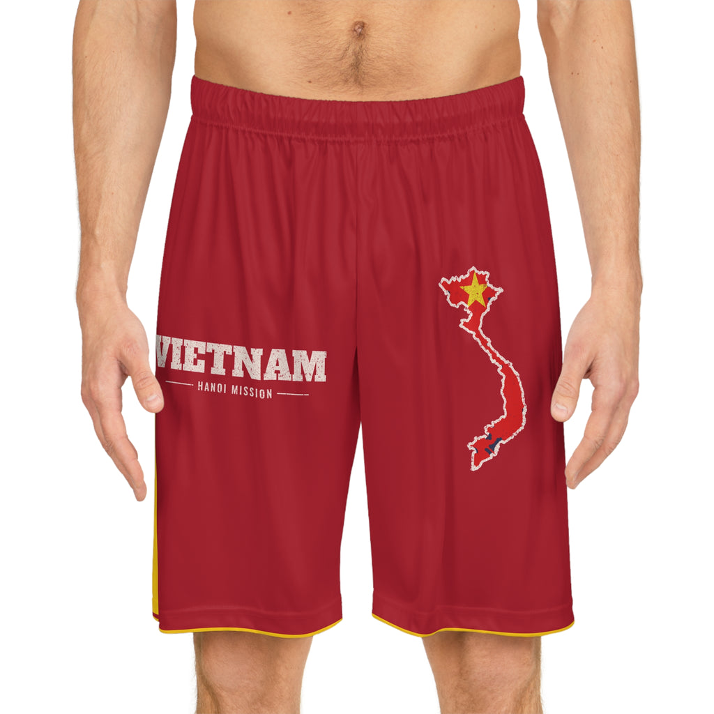 Vietnam Hanoi Mission Basketball Shorts, worn, front view