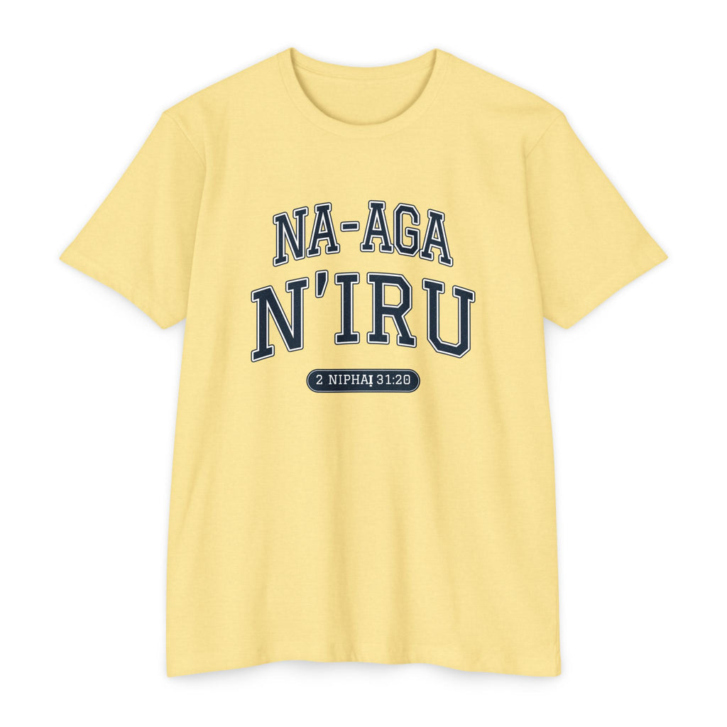 Press Forward shirt in Igbo on Banana Cream: “NA-AGA N’IRU”, 2 Niphaị 31:20