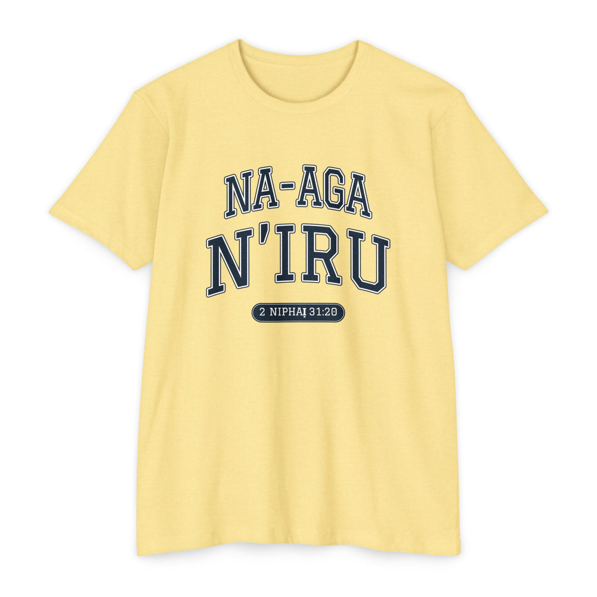 Press Forward shirt in Igbo on Banana Cream: “NA-AGA N’IRU”, 2 Niphaị 31:20