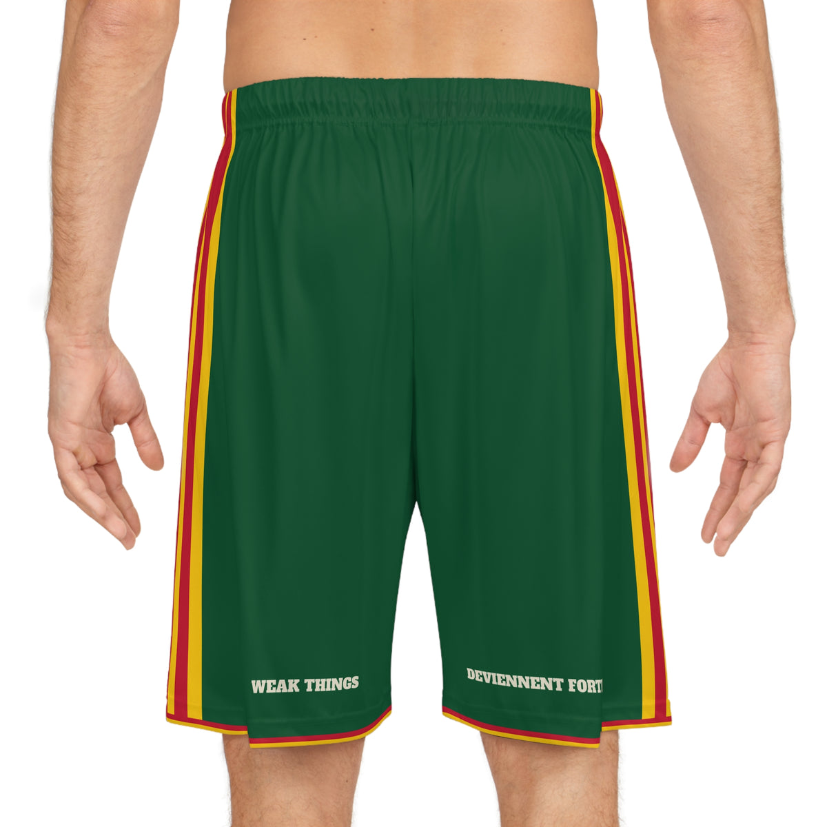 Togo Lome Mission Basketball Shorts, worn, back view