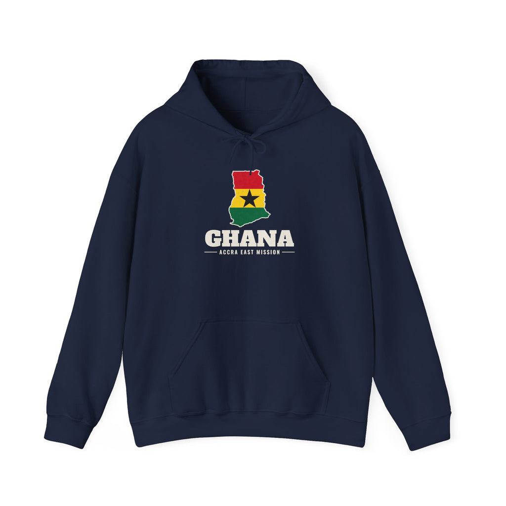 Ghana Accra East Mission Flag Map Hoodie