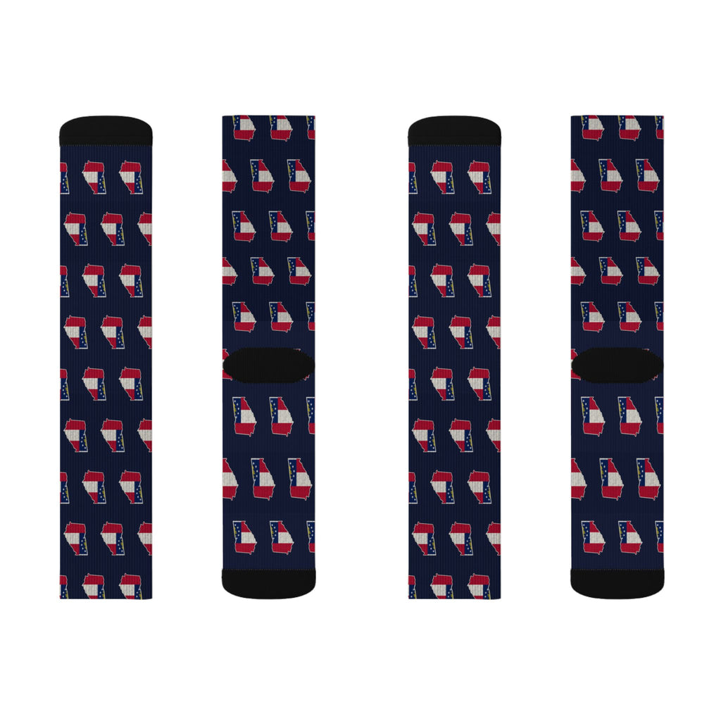 Georgia Mission Flag Map Socks