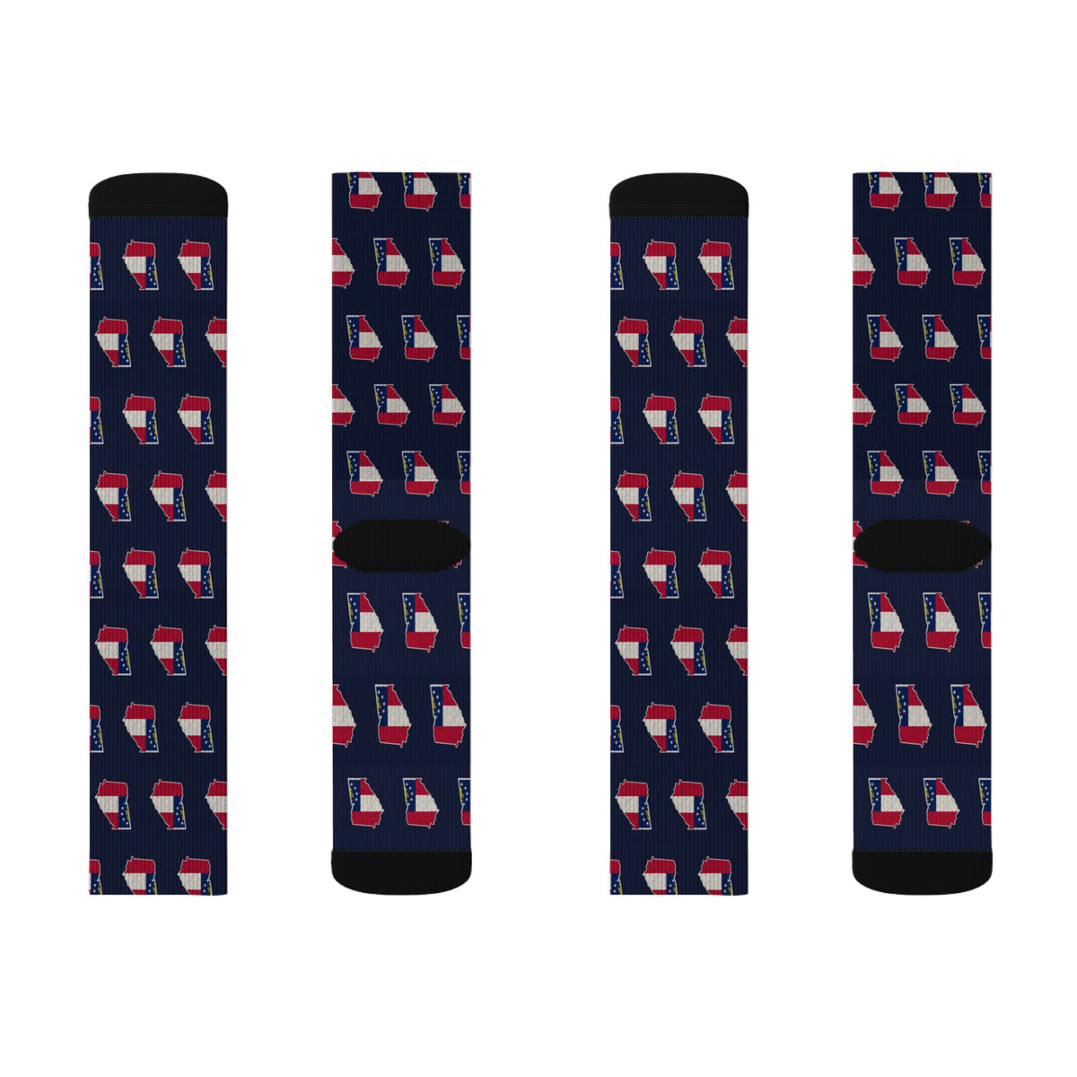 Georgia Mission Flag Map Socks
