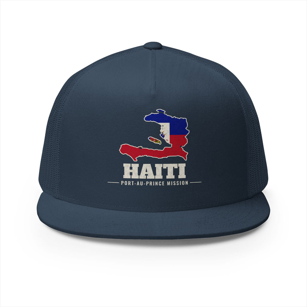 Haiti Port-au-Prince Mission Flag Map Trucker Hat