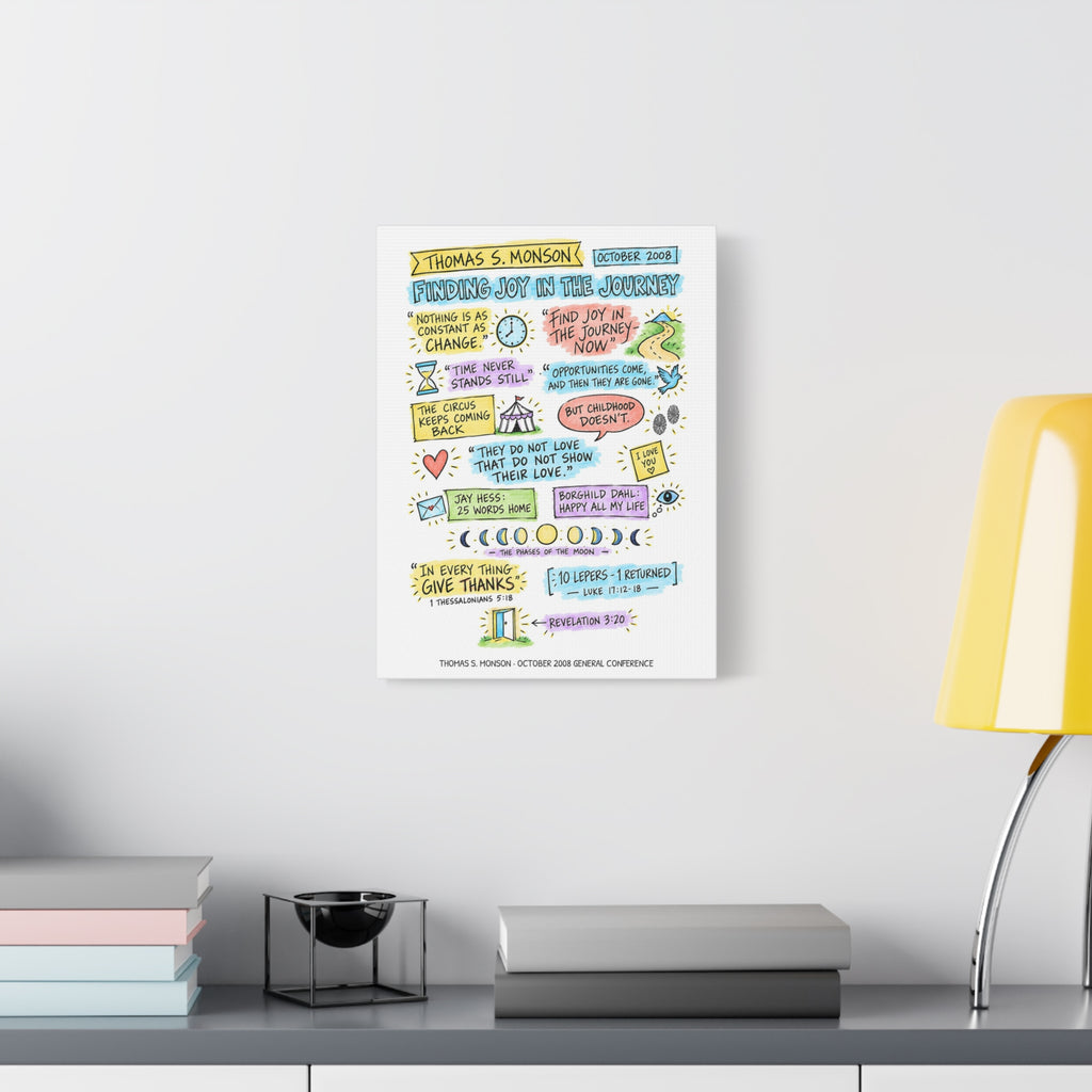 Finding Joy in the Journey Sketch Note Canvas — Thomas S. Monson