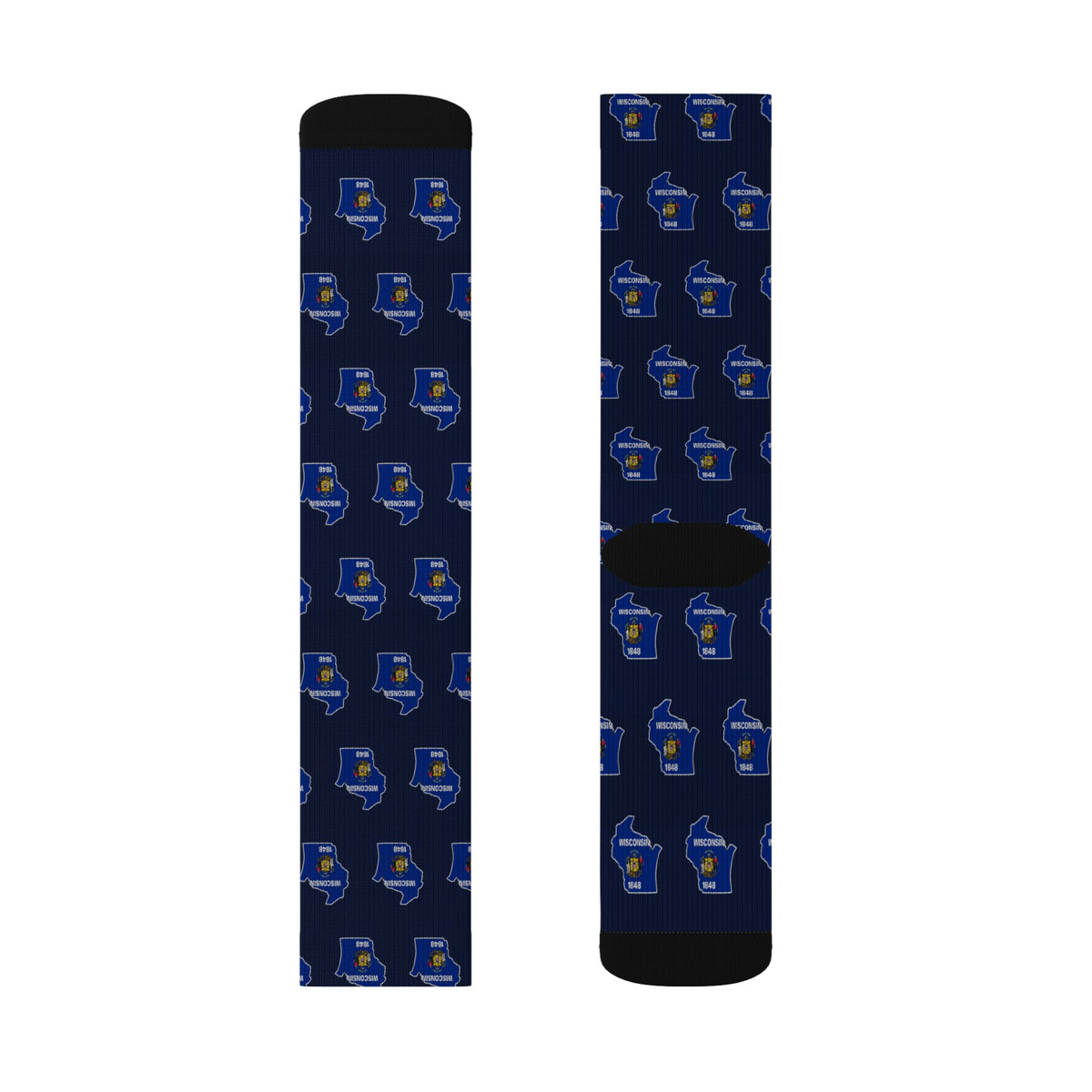 Wisconsin Mission Flag Map Socks